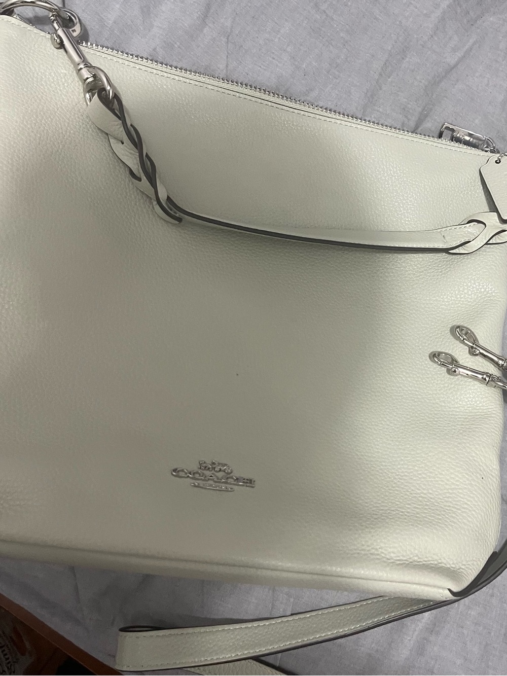 Coach Mixed Leather Edie Shoulder Bag 31